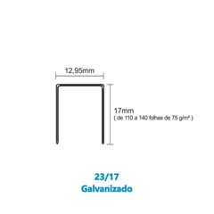 GRAMPO GALVANIZADO 23/17 BACCHI COM 1000