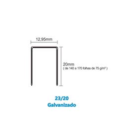 GRAMPO GALVANIZADO 23/20 BACCHI COM 1000