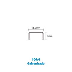 GRAMPO GALVANIZADO 106/6 BACCHI COM 2500