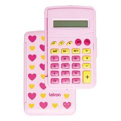 CALCULADORA LETRON BOLSO FLIP PINK VIBES 8 DIGITOS