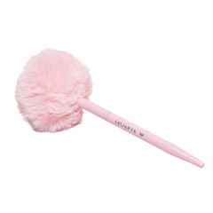 CANETA ESFEROGRAFICA LEOARTE POMPOM PINK VIBES 1.0 PRETA