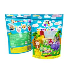 BRINQUEDO MASSA MODELAR KIT UTI GUTI ANIMAIS DA SELVA