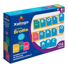 BRINQUEDO QUEBRA CABECA DE ENCAIXE XALINGO APRENDENDO BRAILLE