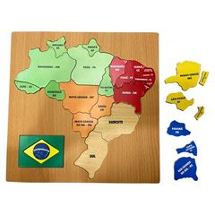 BRINQUEDO DIDATICOS APRENDA BRINCANDO MAPA DO BRASIL DM