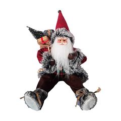 ENFEITE BONECO PAPAI NOEL SENTADO 30CM RIO MASTE VERMELHO PRESENTE