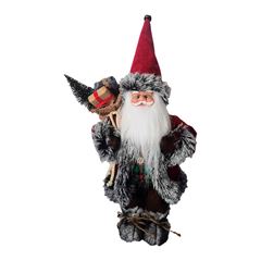 ENFEITE BONECO PAPAI NOEL 30CM RIO MASTER PRESENTE VERMELHO