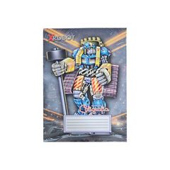 CADERNO CALIGRAFIA CAPA DURA 96 FOLHAS GRANDE X-ROBOTS MAXIMA