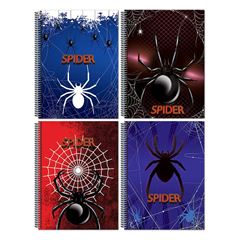 CADERNO 1/4 ESPIRAL CAPA DURA 96 FOLHAS MAXIMA X-SPIDER