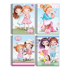 CADERNO 1/4 ESPIRAL CAPA DURA 96 FOLHAS MAXIMA SEASON GIRL