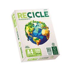 PAPEL SULFITE RECICLADO 210X297 A4 500 FOLHAS RECICLE PAPER