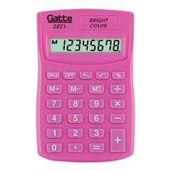 CALCULADORA MAKE+ BOLSO 2827 8 DIGITOS EMBORRACHADA ROSA