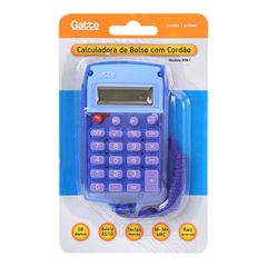 CALCULADORA MAKE+ BOLSO COM CORDAO 8961 8 DIGITOS AZUL