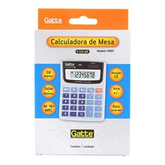 CALCULADORA MAKE+ MESA 8985A 8 DIGITOS CINZA