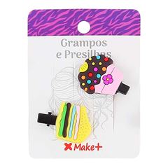 PRESILHA PARA CABELO MAKE+ INFANTIL COM 2 CANDY