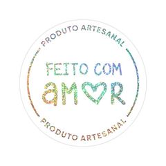 ETIQUETA CARTELA COMEMORATIVA H-09 FEITO COM AMOR HOLOGRAFICO GRESPAN COM 70 UNIDADES