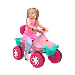 BRINQUEDO CARRO PASSEIO PEDAL SMART QUAD ROSA BANDEIRANTE