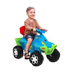 BRINQUEDO CARRO PASSEIO PEDAL SMART QUAD AZUL BANDEIRANTE