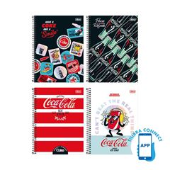 CADERNO 01X1 ESPIRAL CAPA DURA 80 FOLHAS COCA COLA 24 TILIBRA