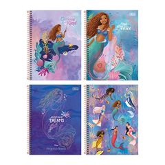 CADERNO 01X1 ESPIRAL CAPA DURA 80 FOLHAS PEQUENA SEREIA 24 TILIBRA