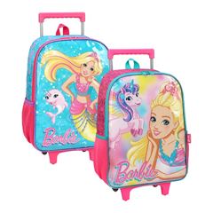 MOCHILA RODA LUXCEL INFANTIL+LANCHEIRA BARBIE SORTIDA