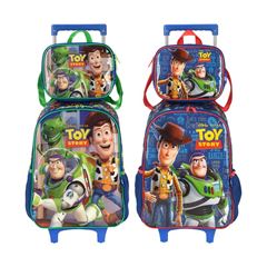 MOCHILA RODA LUXCEL INFANTIL+LANCHEIRA TOY STORY SORTIDA