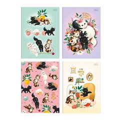 CADERNO BROCHURA CAPA DURA 80 FOLHAS PURRFECT CATS 24 TILIBRA