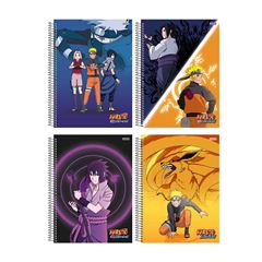 CADERNO 01X1 ESPIRAL 80 FOLHAS CAPA DURA NARUTO 24 SD