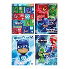 CADERNO BROCHURA CAPA DURA 80 FOLHAS PJ MASKS 25 ANIMATIVA