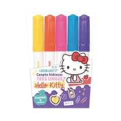 CANETA HIDROGRAFICA 05 CORES LEO&LEO HELLO KITTY