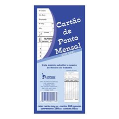 CARTAO PONTO MENSAL COM 100 PALHA TAMOIO