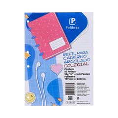 BLOCO FICHARIO COLEGIAL 80 FOLHAS POLIBRAS