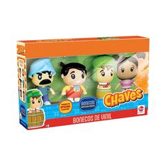 BRINQUEDO BONECO VINIL CHAVES LIDER COM 4 3580