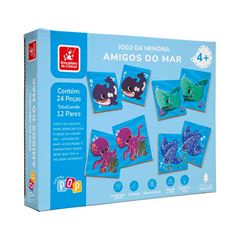 JOGO MEMORIA BRINCADEIRA DE CRIANCA AMIGOS DO MAR