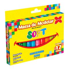 MASSA DE MODELAR SOFT 12 CORES 180GR MAKE+
