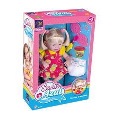 BRINQUEDO BONECA SONHO AZUL PAPINHA COTIPLAS