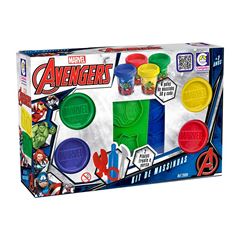 BRINQUEDO KIT DE MASSINHAS AVENGERS COTIPLAS PLAQUINHAS