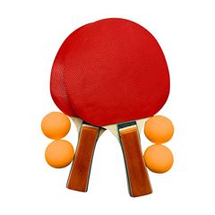 BRINQUEDO KIT RAQUETES PING PONG COM 4 BOLAS DM