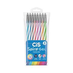 CANETA GEL CIS 8 CORES SPIRO