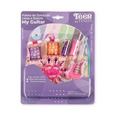 MAQUIAGEM TEEN FENZZA PALETA DE SOMBRAS BATOM E GLOSS MY GUITAR