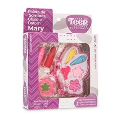 MAQUIAGEM TEEN FENZZA PALETA DE SOMBRAS BATOM E GLOSS MARY