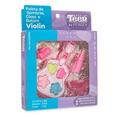 MAQUIAGEM TEEN FENZZA PALETA DE SOMBRAS BATOM E GLOSS VIOLIN