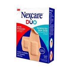 CURATIVO DUO NEXCARE 3M 2 TAMANHOS COM 10 UNIDADES