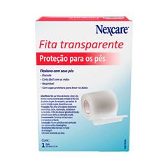 FITA PROTETORA NEXCARE 3M PARA PÉS 25MMX3M TRANSPARENTE