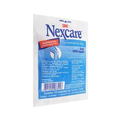 COMPRESSA GAZE NEXCARE 3M ESTERIL 7CMX7CM COM 10 UNIDADES