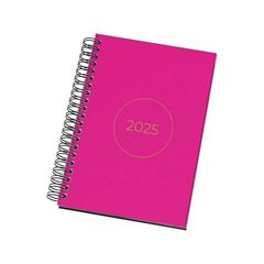 AGENDA ANUAL ZAMBERETTI ESPIRAL WIRE-O LISA ROSA 2025