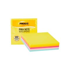 RECADO ADESIVO PIMACO 76X76MM COM 4 CORES NEON COM 200 FOLHAS