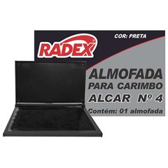 ALMOFADA CARIMBO N 04 RADEX ALCAR PRETA