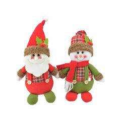 ENFEITE BONECO PAPAI NOEL/BONECO NEVE 39CM RIO MASTER SORTIDO YX2281