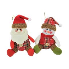 ENFEITE BONECO PAPAI NOEL/BONECO NEVE SENTADO 20CM RIO MASTER SORTIDO YX2264