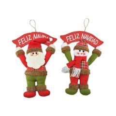 ENFEITE BONECO PAPAI NOEL/BONECO NEVE PLACA WELCOME 36CM RIO MASTER SORTIDO YX2267